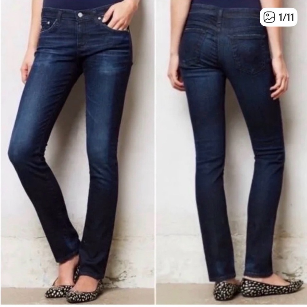 AG Adriano Goldschmied jeans EUC "Stevie Slim Straight plus size 32 Regular